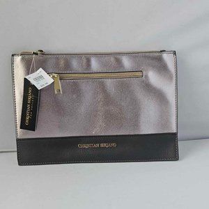 Christian Siriano Pewter and Black Large Clutch - Metallic